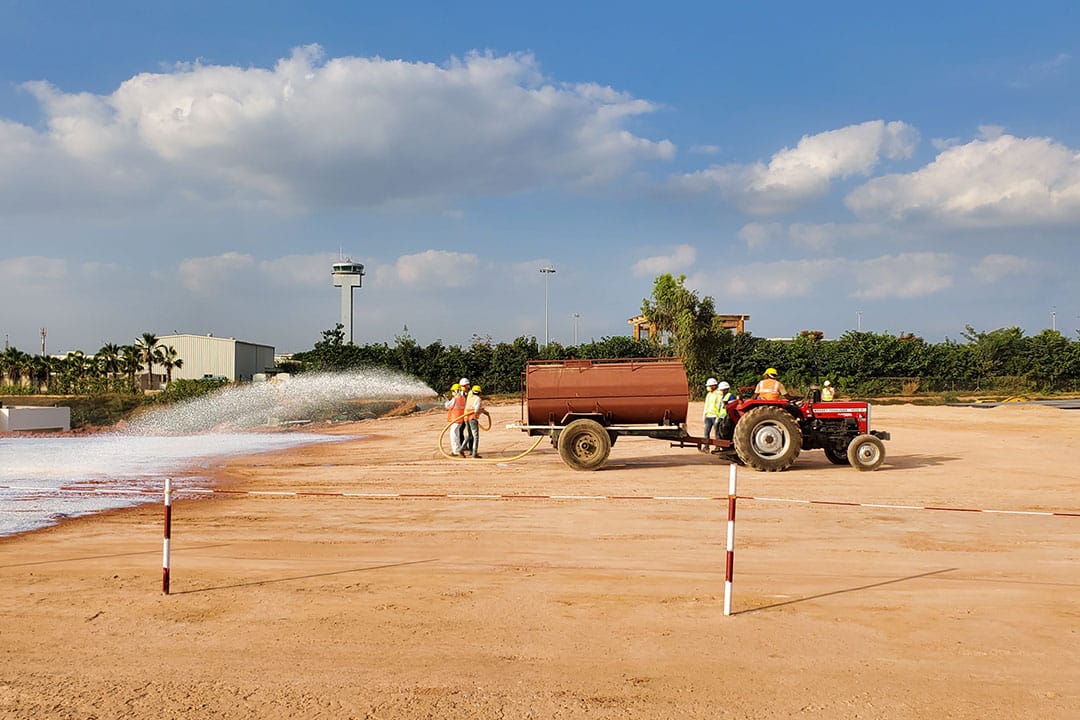 AggreBind dust suppression for construction project in India