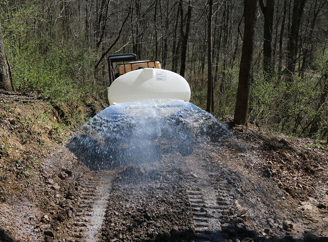 RoadMaster base stabilization application on forestry road