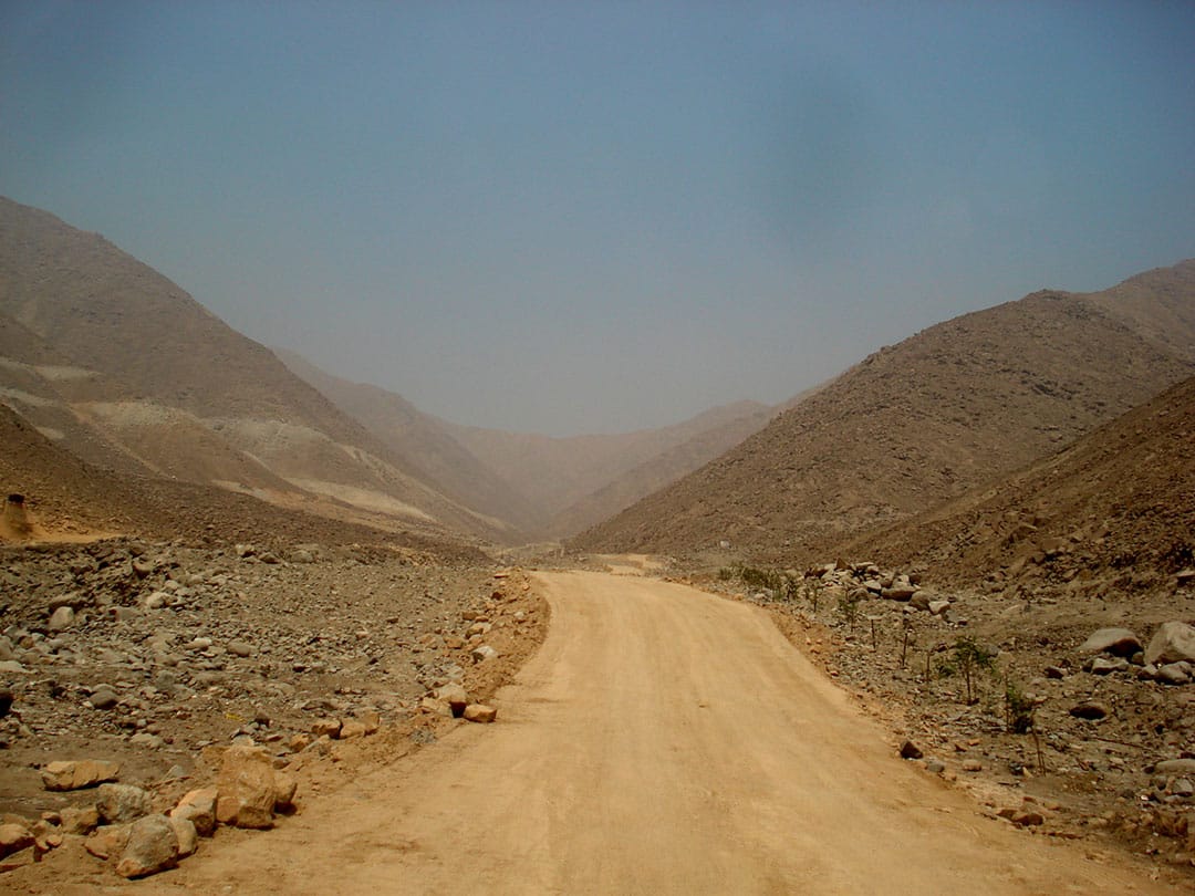 AggreBind haul road for mining operation in Peru