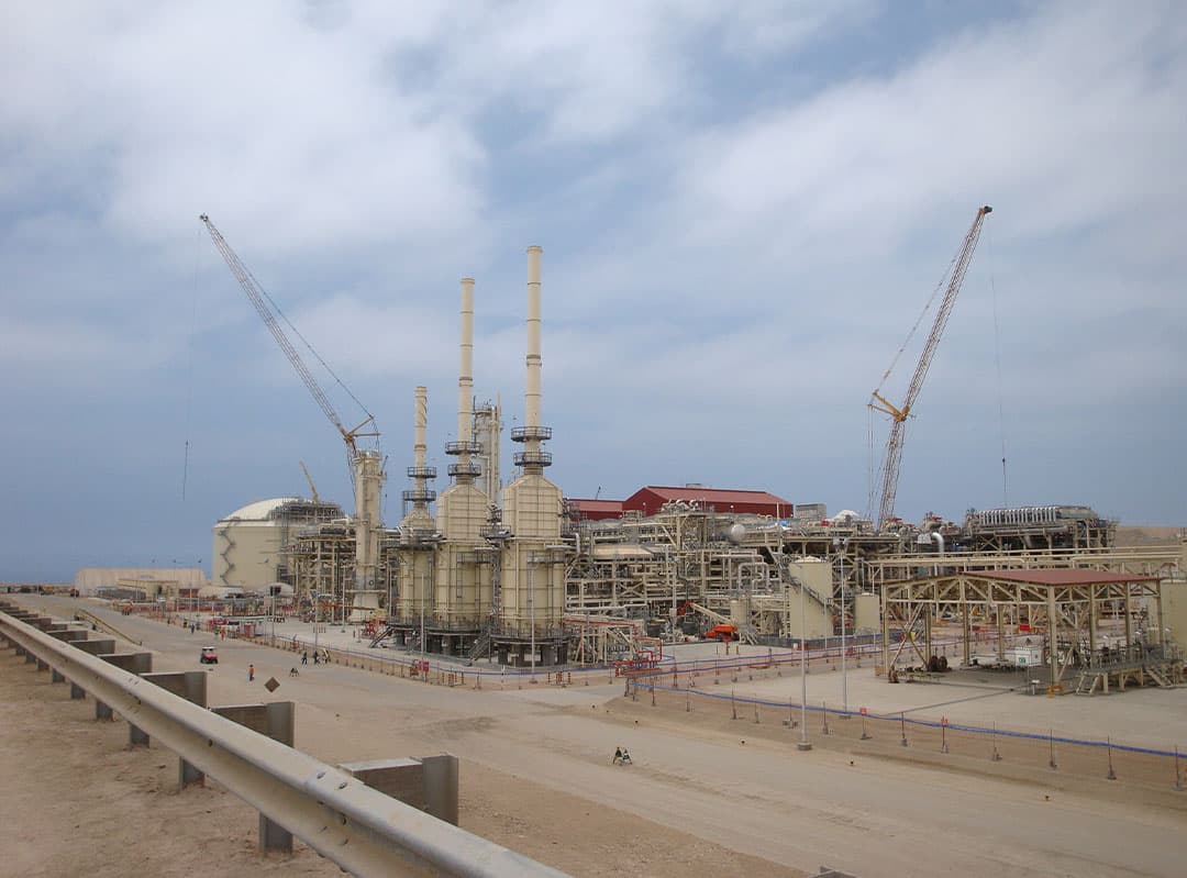 An LNG plant in Peru with AggreBind roads